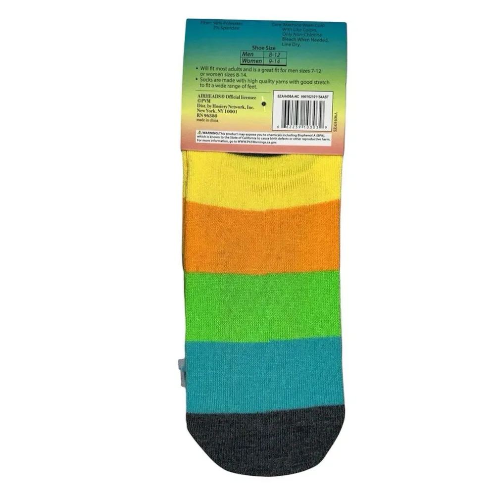 1x Airheads Candy Low Cut Novelty Adult Socks One Size 2 Pairs
